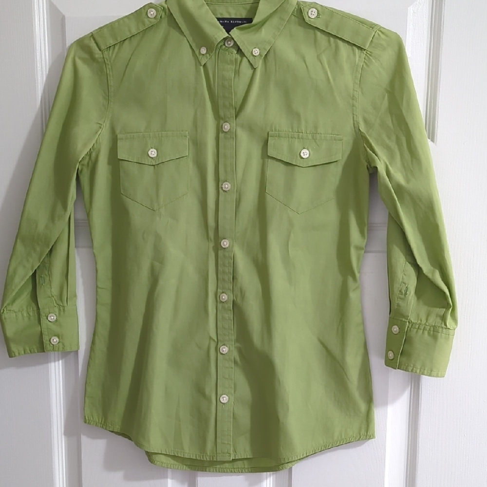 Green Button-Up Shirt
